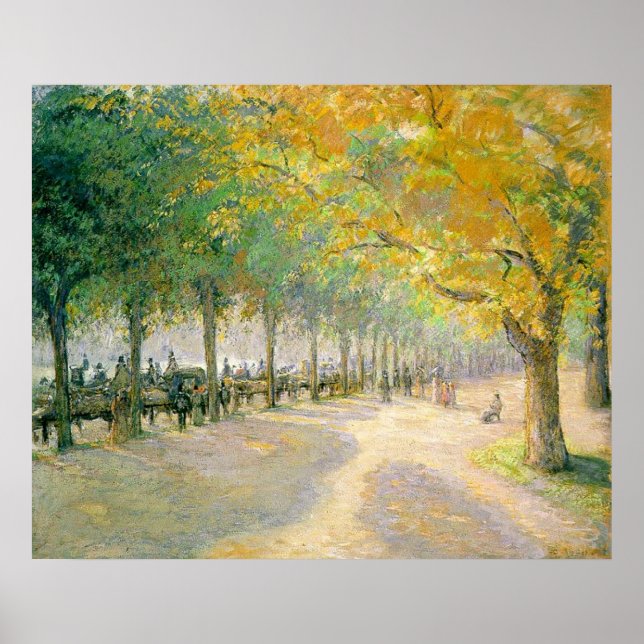 Hyde Park Camille Pissarro Herbstfall 1890 Poster (Vorne)