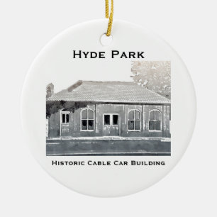 Hyde Park historische Drahtseilbahn-Verzierung Keramikornament