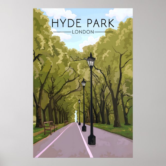 Hyde Park London Reiseplakat Poster (Vorne)