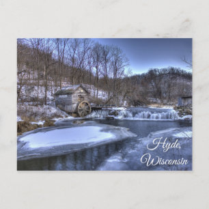 Hyde Wisconsin Mill Landschaftlich View Postkarte