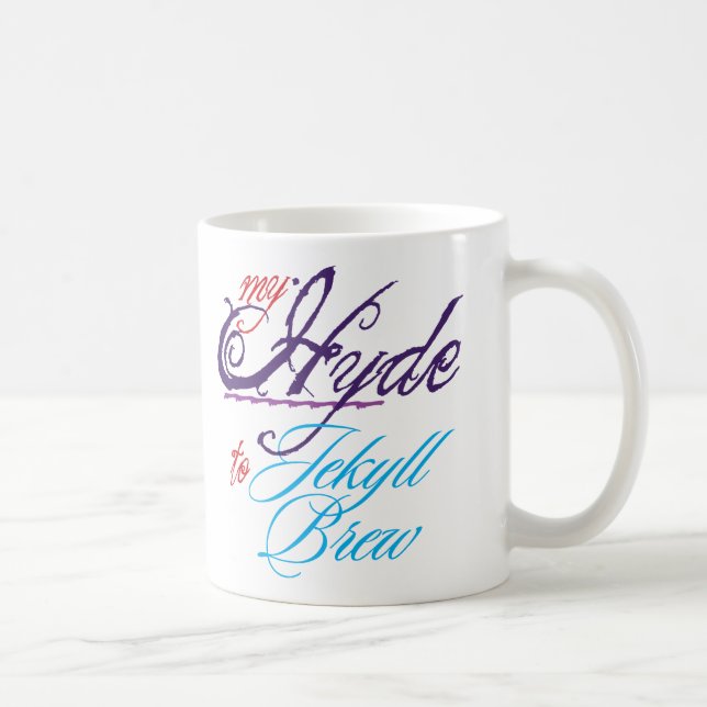 Hyde zu Jekyll klassischer weißer Tasse (Rechts)