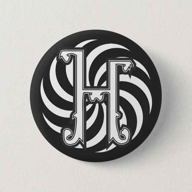 Hydes H Glyph-Knopf Button (Vorderseite)