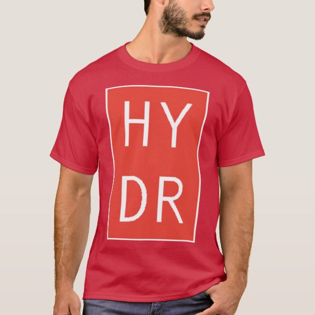 HYDR-rot T-Shirt (Vorderseite)