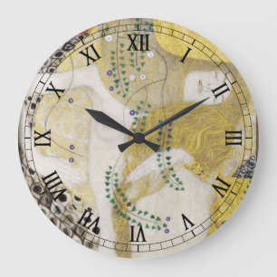 Hydra (alias Water Serpents I) von Gustav Klimt Große Wanduhr