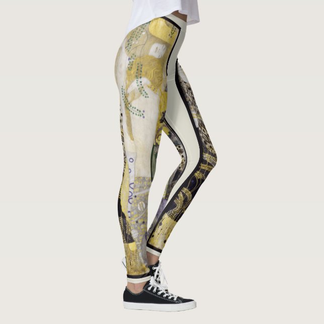 Hydra (alias Water Serpents I) von Gustav Klimt Leggings (Rechts)