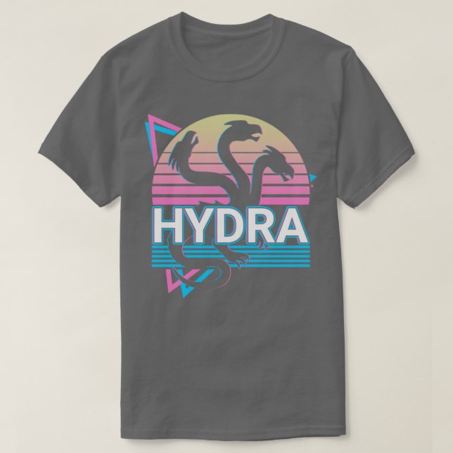 Hydra Antike griechische Mythologie Retro T-Shirt (Design vorne)