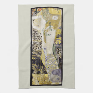 Hydra (auch Wasserschlangen I) von Gustav Klimt Geschirrtuch
