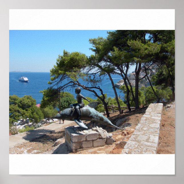 Hydra - Der Junge auf einem Delphin-03 Poster (Vorne)