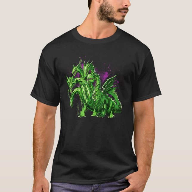 Hydra Dragon Antike griechische Mythologie Fünf Ko T-Shirt (Vorderseite)