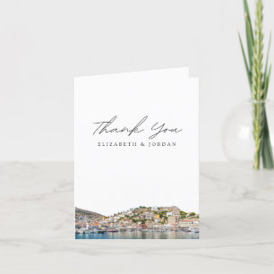 Hydra Greece Blank Dankeschön Card Dankeskarte