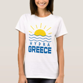 Hydra Greece Sonnenschein und Meereswellen Frauen T-Shirt