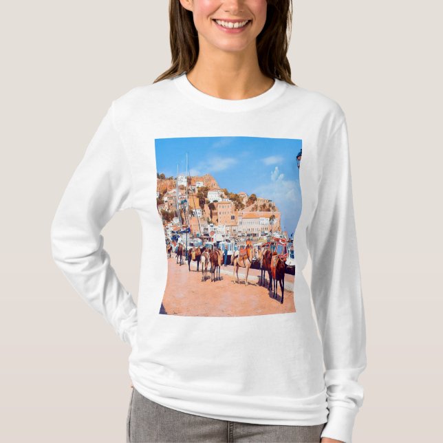 HYDRA - Maultiere im Hafen T-Shirt (Vorderseite)