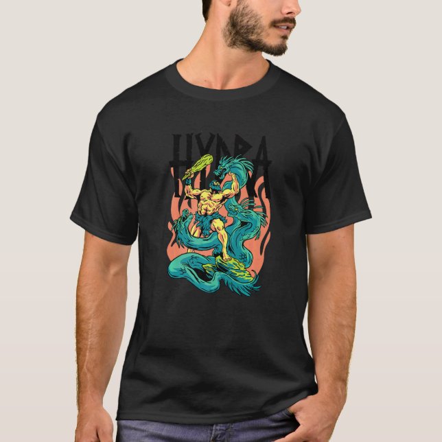 Hydra Multi Headed Monster Griechische Mythologie  T-Shirt (Vorderseite)
