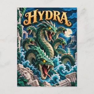 Hydra, Paper Cut Monster Postkarte