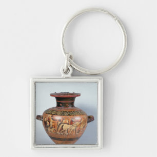 Hydra, welche die Abfahrt eines Kriegers darstellt Schlüsselanhänger