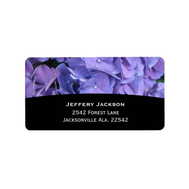 Hydrangea Address Labels Adressaufkleber (Vorne)