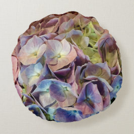Hydrangea-Akzent-Kissen Rundes Kissen