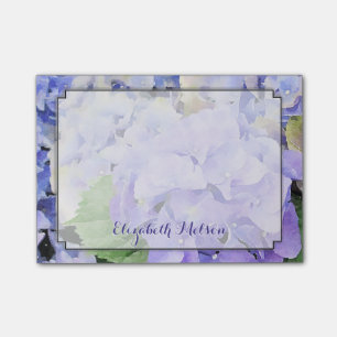 Hydrangea-Aquarell-Flieder u. blaue Gewohnheit Post-it Klebezettel