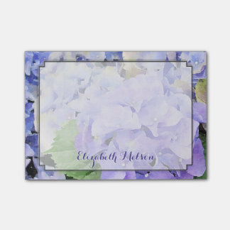 Hydrangea-Aquarell-Flieder u. blaue Gewohnheit Post-it Klebezettel