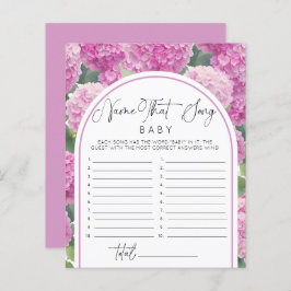 Hydrangea Baby Dusche Name Song Games