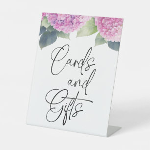 Hydrangea Baby Duschkarten Geschenke Sockelschild