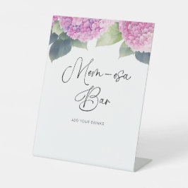 Hydrangea Baby Shower Mama-osa-Bar Sockelschild