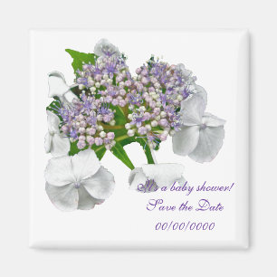 Hydrangea Babydusche speichert das Date Magnet