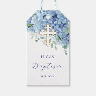 Hydrangea Baptism Gift Tags Geschenkanhänger