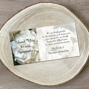 Hydrangea Beileid Vielen Dank Fotokarte Dankeskarte