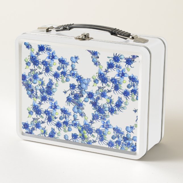 Hydrangea BGC Transparent Metall Brotdose (Vorderseite)