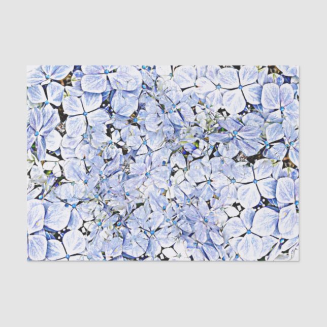 Hydrangea-Blau Seidenpapier (Vorderseite)