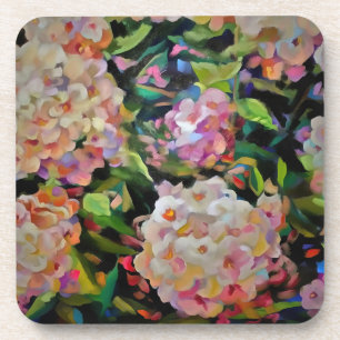 Hydrangea Blossom Dekorative Blumenart Rosa Getränkeuntersetzer
