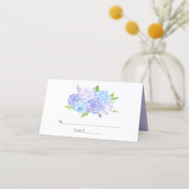 Hydrangea Blue and Light Lavender Wedding Platzkarte