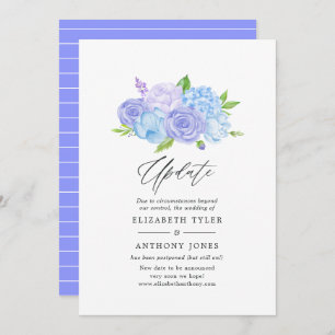 Hydrangea Blue and Light Lavender Wedding Update I Einladung