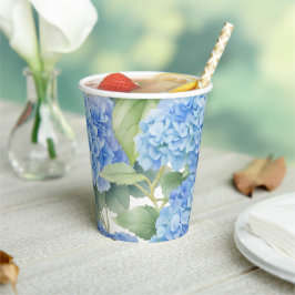 Hydrangea Blue Flowers Es ist eine Baby-Dusche Pappbecher