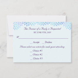 Hydrangea Blue Wedding Response UAWG 3 Entrees RSVP Karte