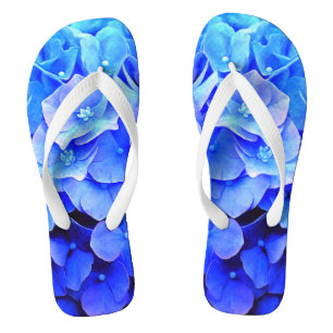 Hydrangea-Blues Flip Flops