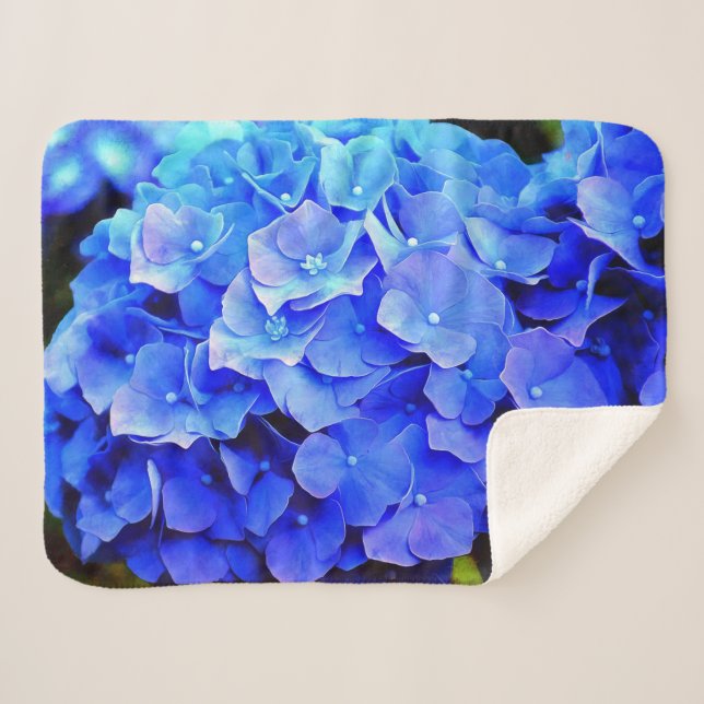 Hydrangea-Blues Sherpadecke (Vorderseite (Horizontal))
