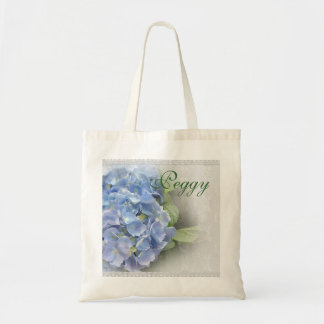 Hydrangea-Blume auf personalisiertem Beutel Tragetasche