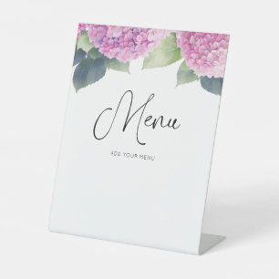 Hydrangea Blume Babyduschmenü Sockelschild