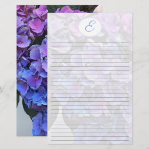 Hydrangea-Blume-Bckground-Monogramm Briefpapier