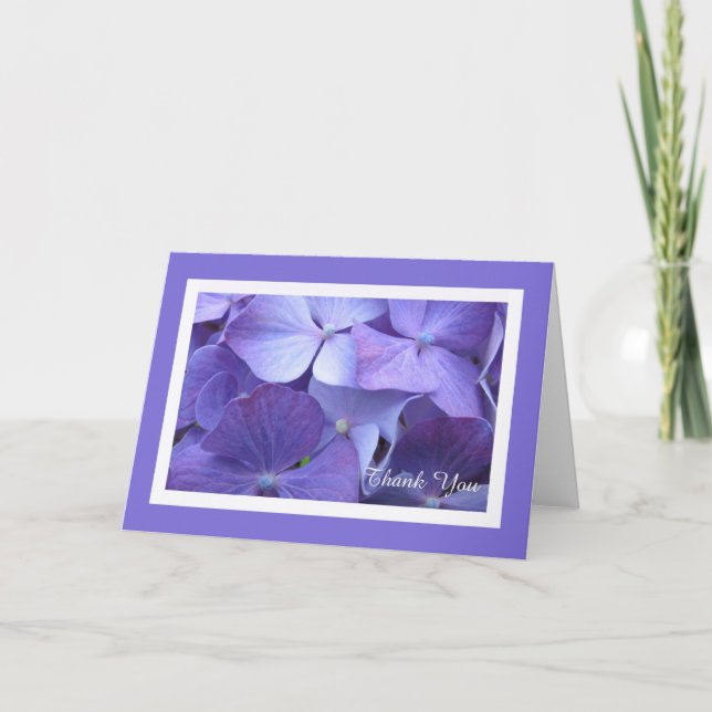Hydrangea Blume Blank Danke Karte (Vorderseite)