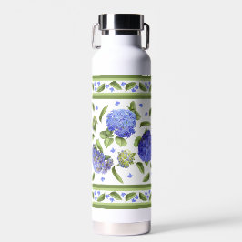 Hydrangea-Blume Botanische Kunstgestaltung Trinkflasche