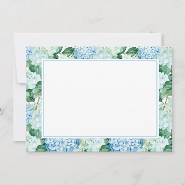 Hydrangea-Blume - Flachkarte Mitteilungskarte (Vorderseite)