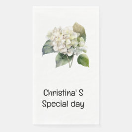 Hydrangea Blume Flora Liebhaber der Wasserfarbe Serviette