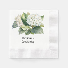 Hydrangea Blume Flora Liebhaber der Wasserfarbe Serviette