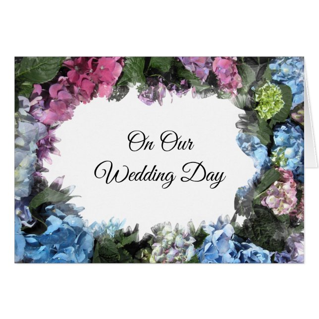 Hydrangea Blume Frame Wedding Day (Vorderseite (Horizontal))