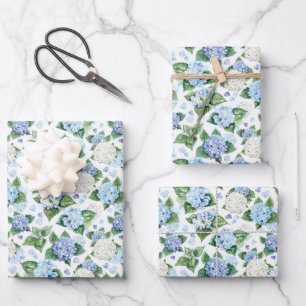 Hydrangea-Blume für Wrapping Geschenkpapier Set