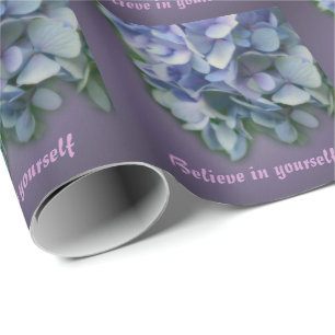Hydrangea-Blume glaubt an Inspiration  Geschenkpapier