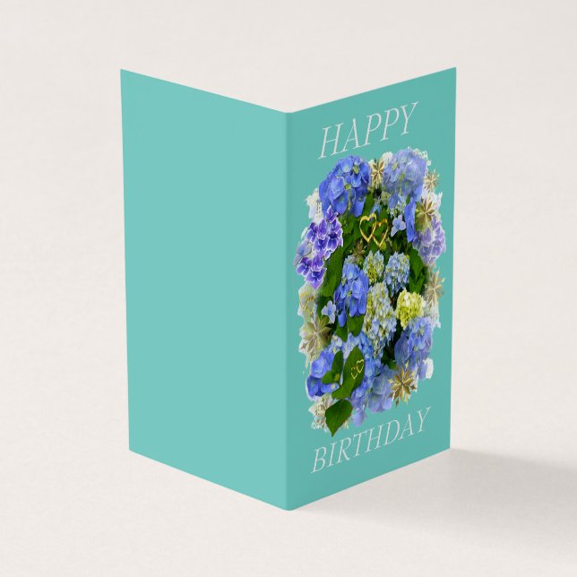 HYDRANGEA BLUME GLÜCKLICH BIRTHTAG (Vorderseite)